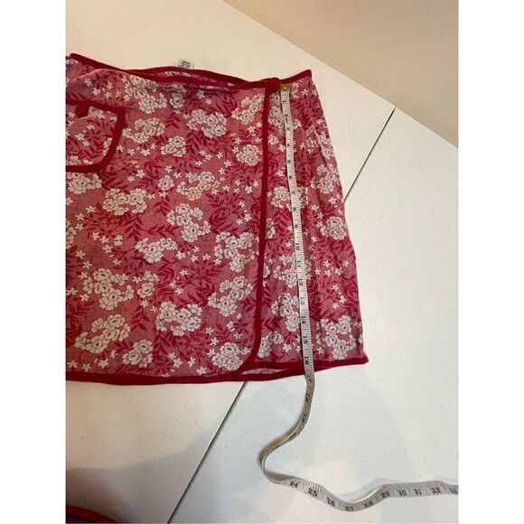 Loft red white wrap skirt size 12. Stretch - Picture 7 of 7